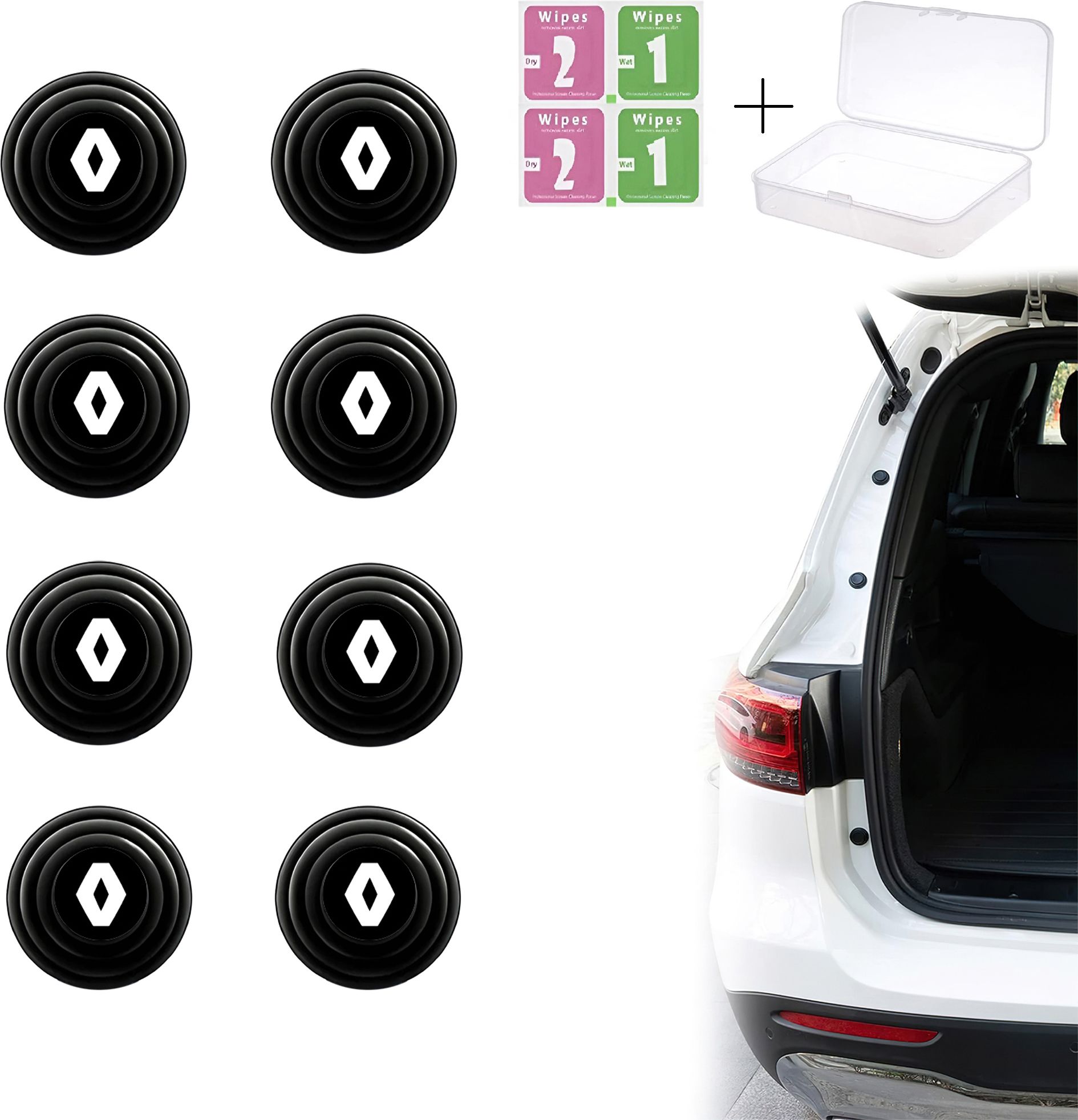 Car Door Shock Absorber Pads Rubber Hood Pad Sound Proof Sticker for Duster Kwid Car Door Panel-image-39