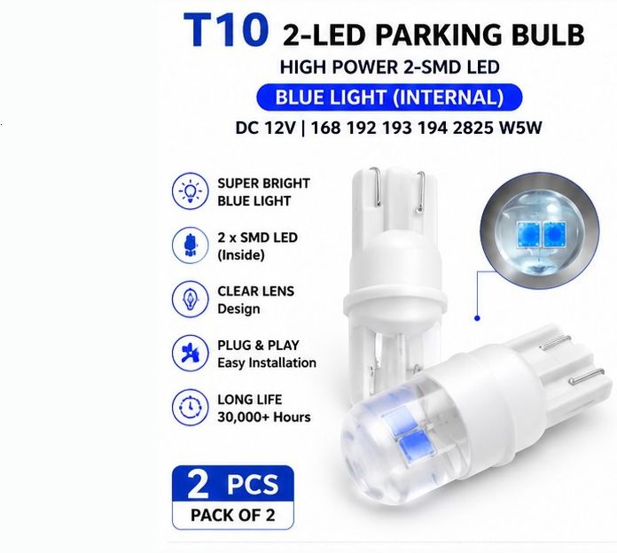 T10 W5W 2SMD 5630 Ceramic LED Bulb Blue 12V Instrument Pack 2X480 Car Fancy Lights-image-13