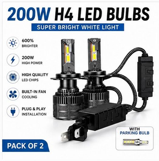 H4 LED Headlight Bulb Crystal White Super Bright Pack of 2 X437 Car Fancy Lights-image-48