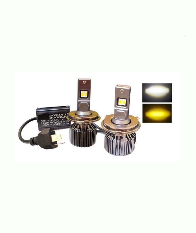 Car H4 Led Headlight Projector Bulb Hi Lo White Yellow with Flashing & Fan X121 Car Fancy Lights-image-46