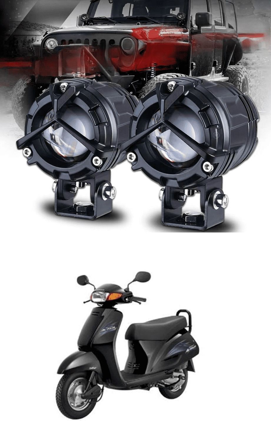 Y Shape Style Laser Beam Mini Driving Fog Light Bike LED Yellow/White SG442 Car Fancy Lights-image-9