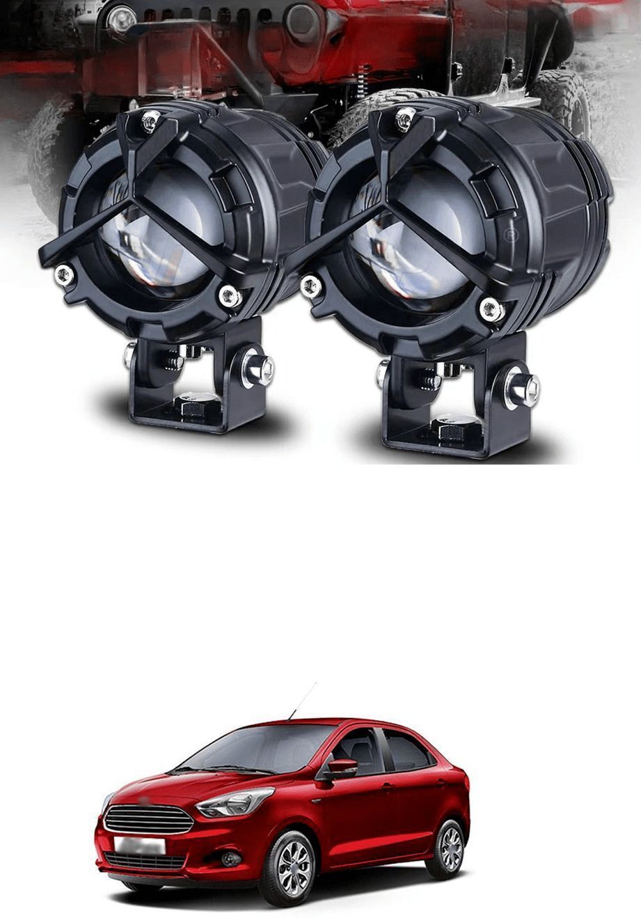 Y Shape Style Laser Beam Mini Driving Fog Light Bike LED Yellow/White SG411 Car Fancy Lights-image-8