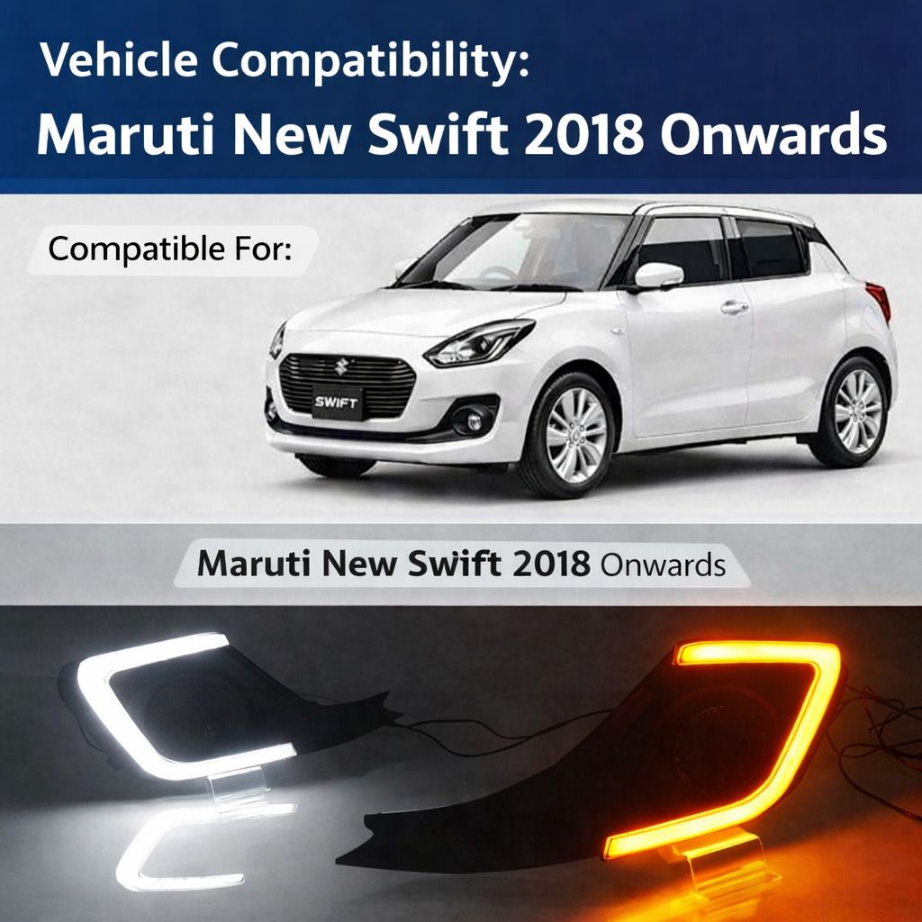 cce Car Fog Lamp Daytime Time Running Lights DRL Maruti New Swift 2018-2022 Car Fancy Lights-picture-11