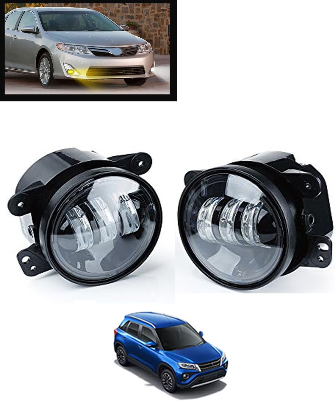 Stylish High Brightness Dual-Color 2pcs Coco LED Fog Light For Car-285 Car Fancy Lights-image-35