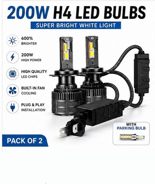 H4 LED Headlight Bulb Crystal White Super Bright Pack of 2 X327 Car Fancy Lights-image-49
