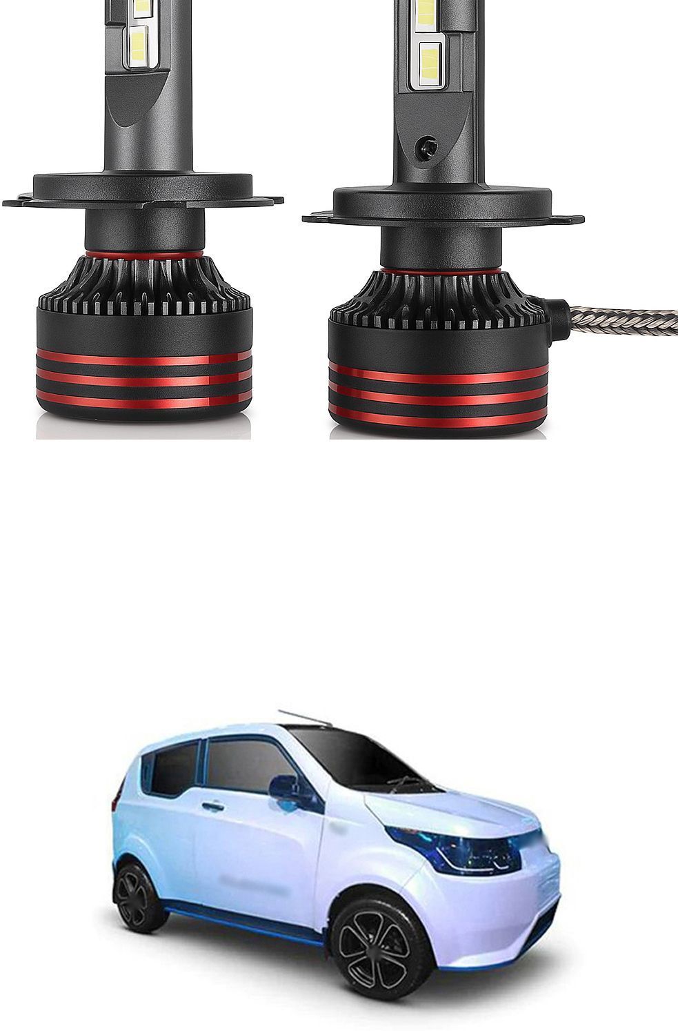 Universal M8 Pro H4/9003/HB2 120w H4 LED Headlight Bulbs with Led headlamp SG114 Car Fancy Lights-image-11