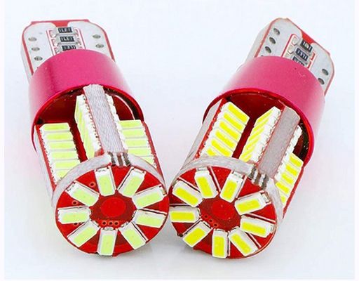 T10 57SMD LED Parking Light Bulb White Pack of 2 Car Bike X464 Car Fancy Lights-image-20