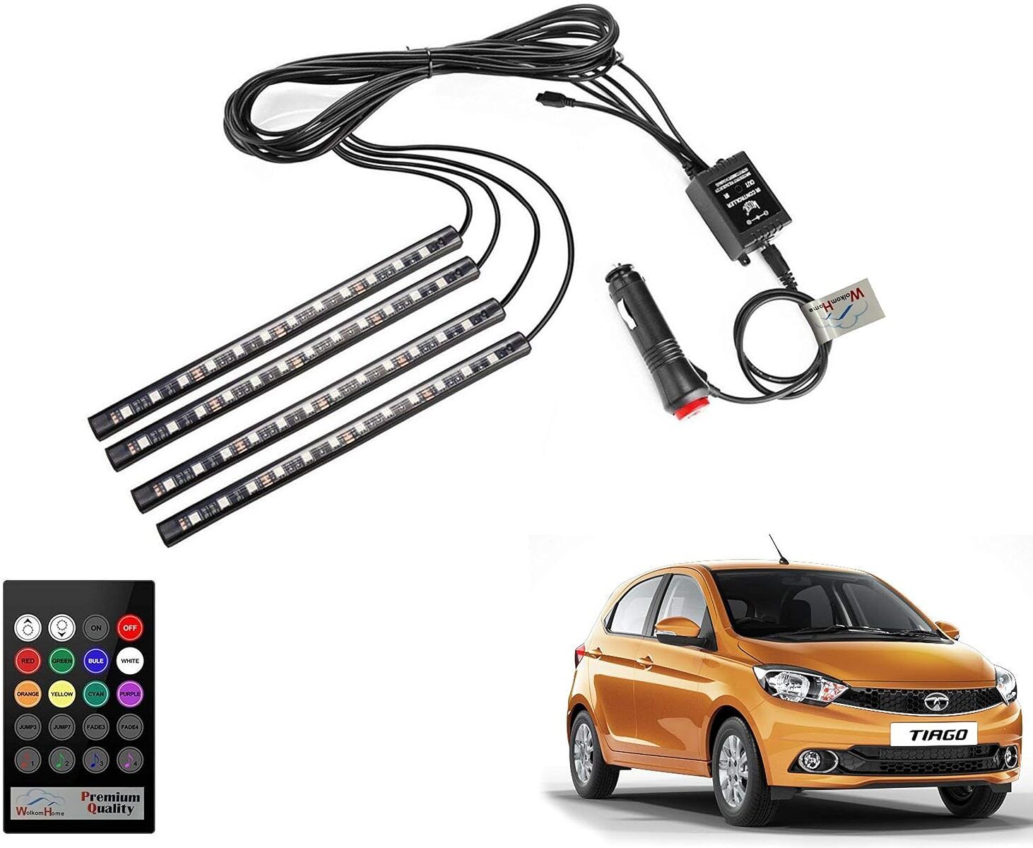 LED RGB Car Interior Decorative Atmosphere Strip Music Reactive Equalizer Light Car Fancy Lights-image-36