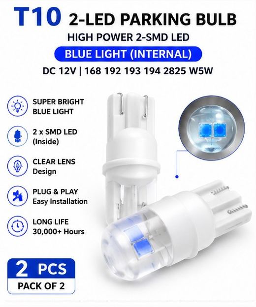 T10 W5W 2SMD 5630 Ceramic LED Bulb Blue 12V Instrument Pack 2 X106 Car Fancy Lights-image-45