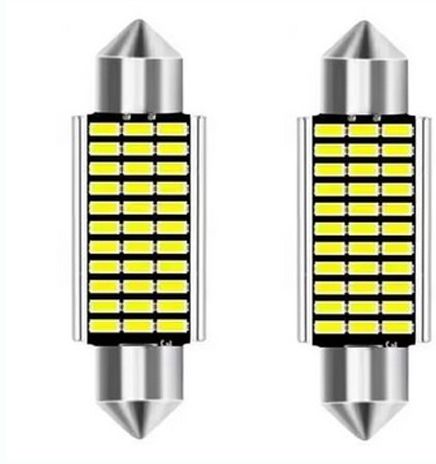 36mm COB LED Festoon Bulb Interior Reading Trunk Light White 2Pc X135 Car Fancy Lights-image-48
