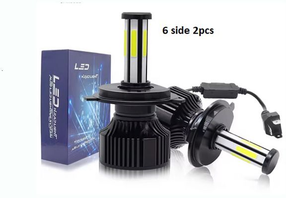 Super Bright 360 Degree 6 Sides H4 LED Headlight Bulb Hi Lo Beam White 2Pc X291 Car Fancy Lights-image-28