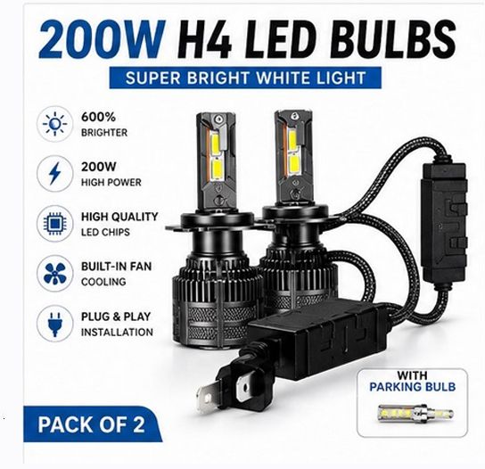 H4 LED Headlight Bulb Crystal White Super Bright Pack of 2 X188 Car Fancy Lights-image-47