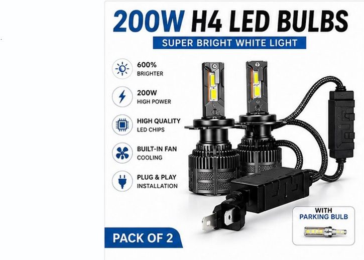 H4 LED Headlight Bulb Crystal White Super Bright Pack of 2 X403 Car Fancy Lights-image-41