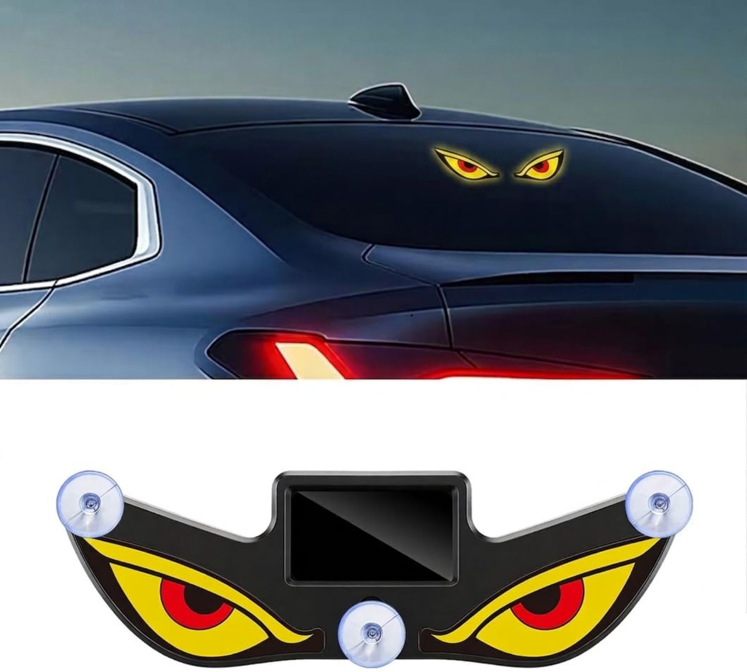 Solar Devil Eye Car Rear Windshield Light Solar Powered LED Decorative Accessory Car Fancy Lights-image-46