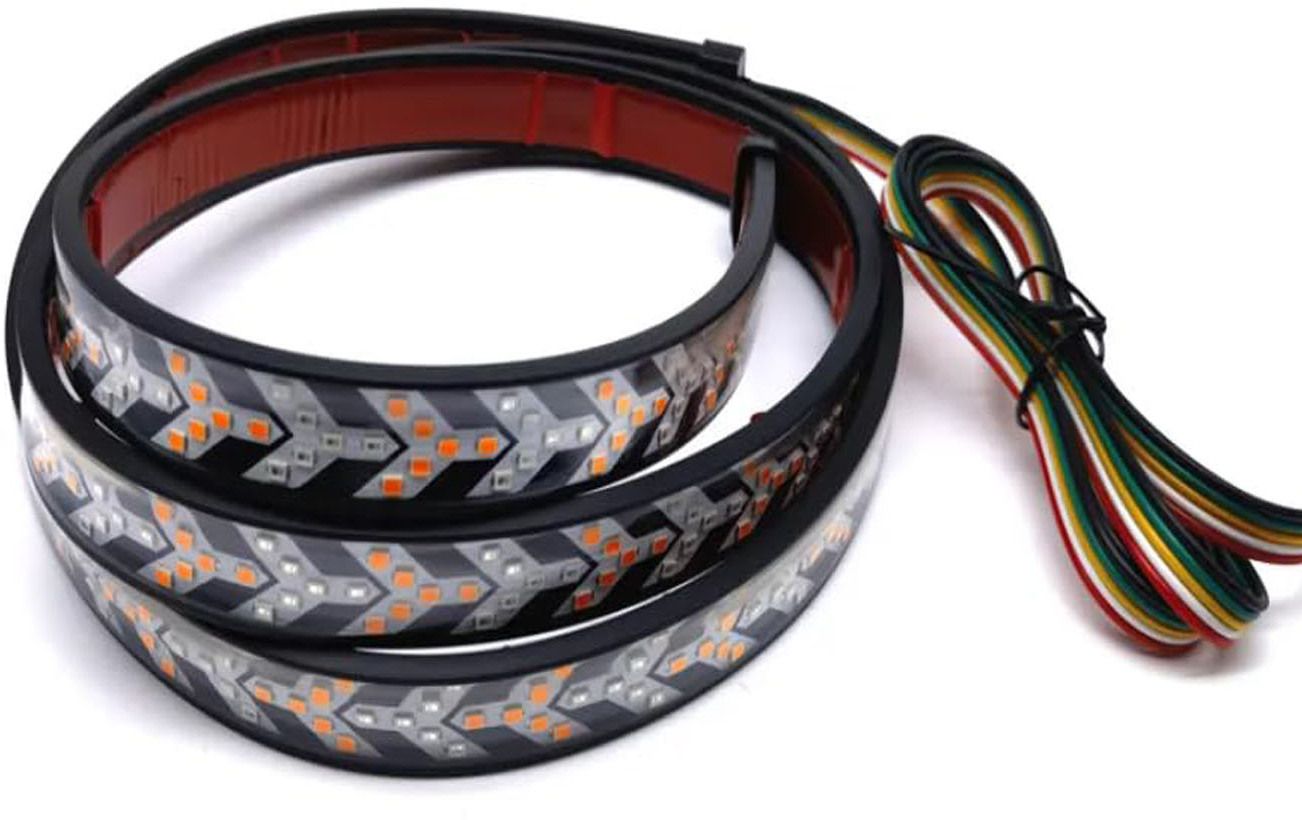 48 inch Sequential Amber Turn Signal Lights Double Flashing Truck Tailgate Light Car Fancy Lights-image-2