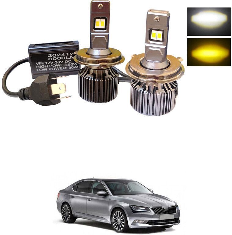 H4 Fitting 100w Led Headlight Bulb Dual Color with flashingHeadlamp Bulb sg205 Car Fancy Lights-image-34