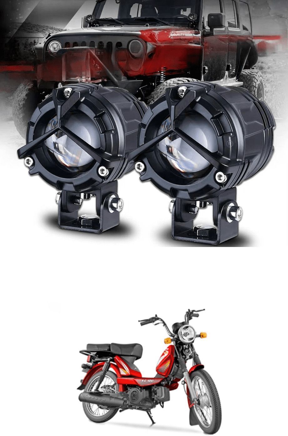 Y Shape Style Laser Beam Mini Driving Fog Light Bike LED Yellow/White SG85 Car Fancy Lights-image-10