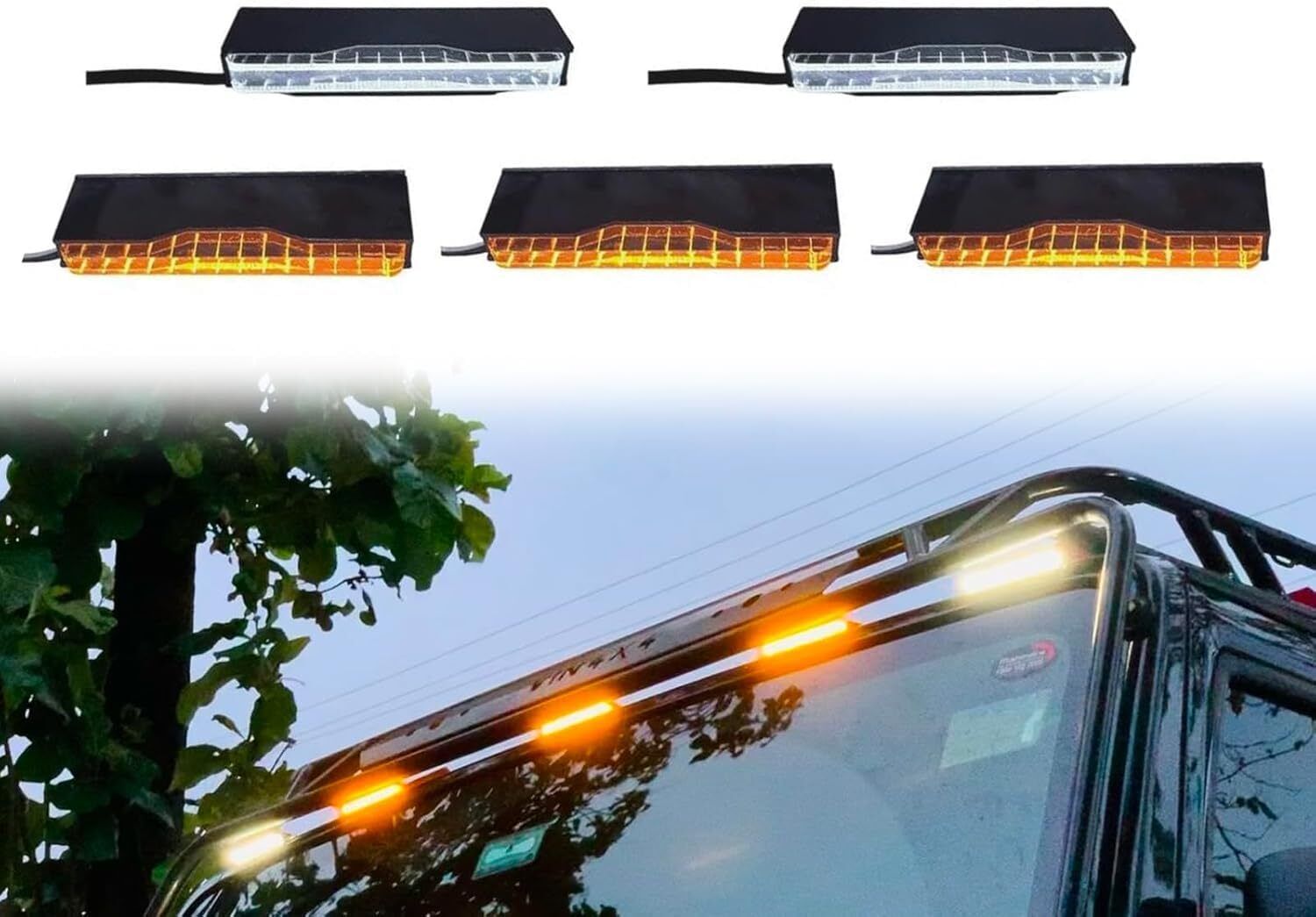 UFO LED Roof Marker Lights for Thar, Jeep & SUV Car (5 PCS ) Car Fancy Lights-image-19