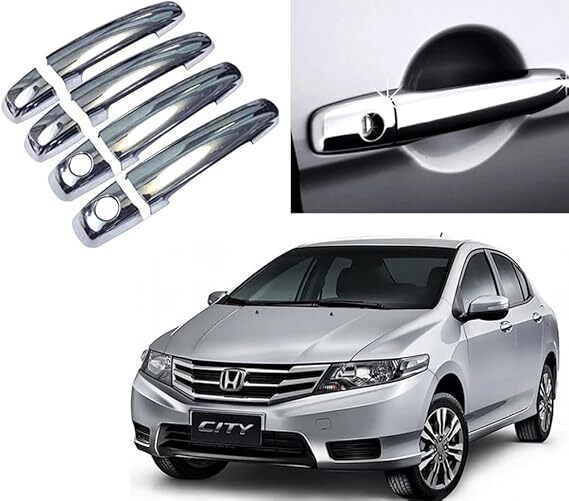 Chrome Door Handle COVER for Honda City IVTEC 2009-2013 Car Grab Handle Cover-image-16