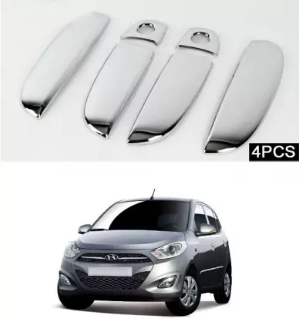 Car silver Plated chrome door handle catch cover for Hyundai i10 Car Grab Handle Cover-image-33