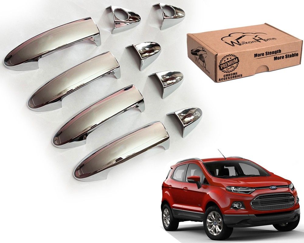 Chrome Door Handle Cover with Free Extra dual side Tape Ecosport 2017 Car Grab Handle Cover-image-14