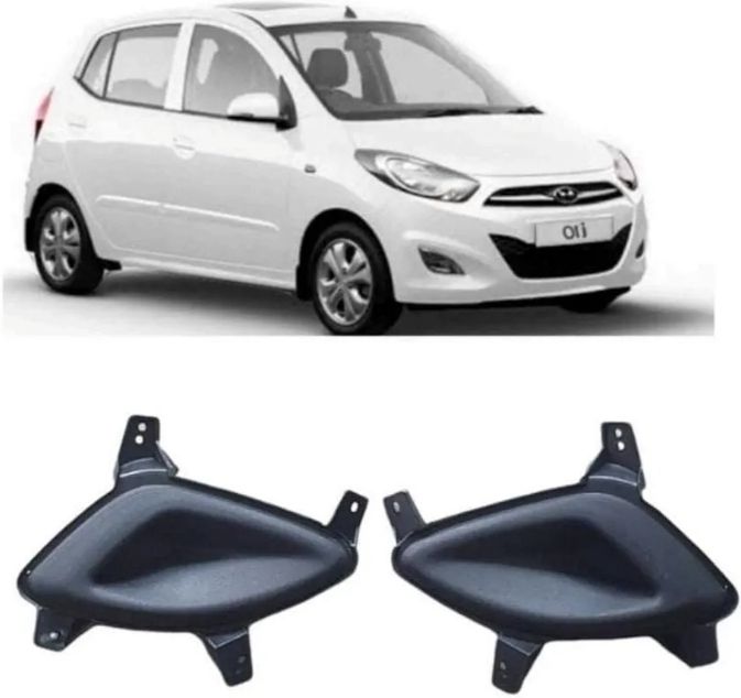 Front Fog Lamp Cover/Grill Black O.E Type CompatibleI-20 old Model (2010-2016) Car Grill Cover-image-0