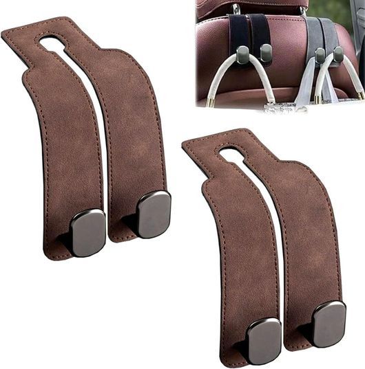 glow basket Car Seat Headrest Hook Purse Holder Leather Car Side Seat Catcher Car Storage Bag-picture-40