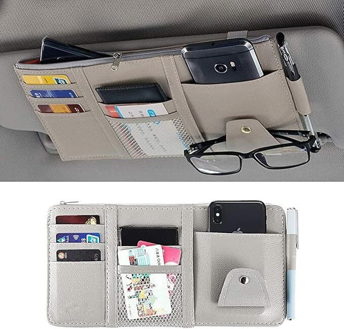 msvtradess Car Sun Visor Organizer with Storage Pouch Visor Pouch-picture-11