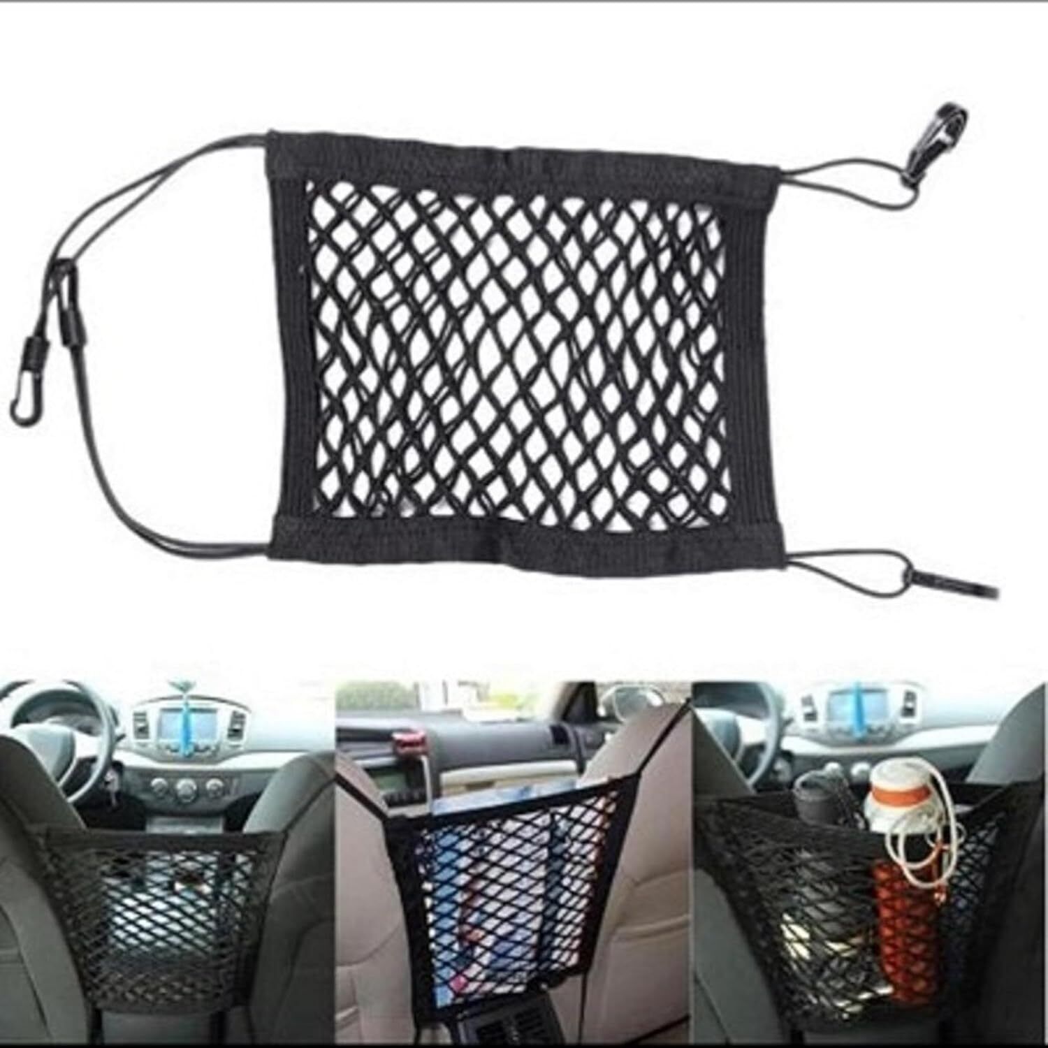 Car Mesh Organizer Back Net Bag Barrier of Backseat Kids Children Pet Dog Holder Car Side Seat Catcher-image-19