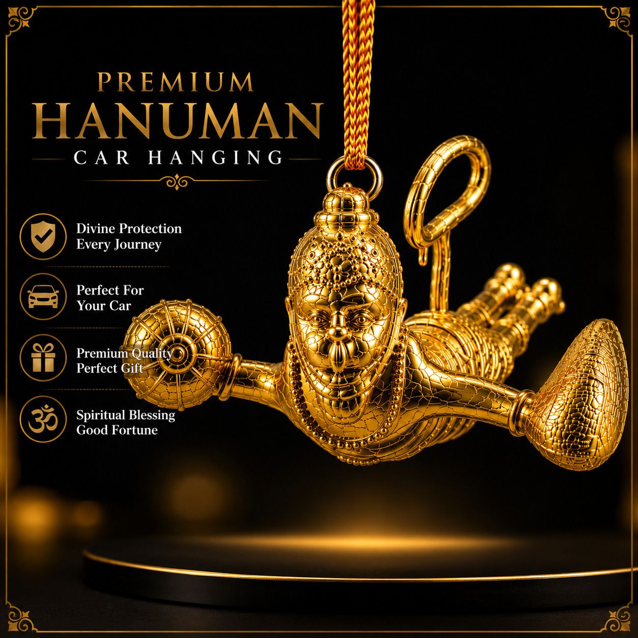 airsoft Sanjeevani Parvat Hanuman Ji Vehicle Mirror Hanging Ornament for Car Interior Car Hanging Ornament-picture-6
