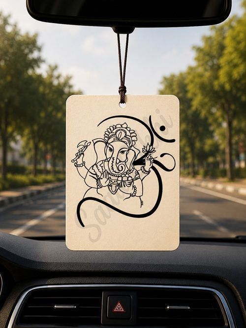 Lord Ganesha Car Hanging Spiritual Car Dashboard Decor | (ACH-060) Car Hanging Ornament-image-43