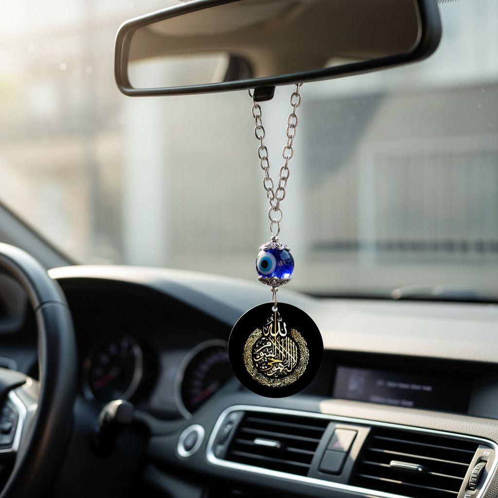 Allah Religious Islamic Evil Eye Nazar Suraksha Locket for Car Hanging Ornament Car Hanging Ornament-image-45