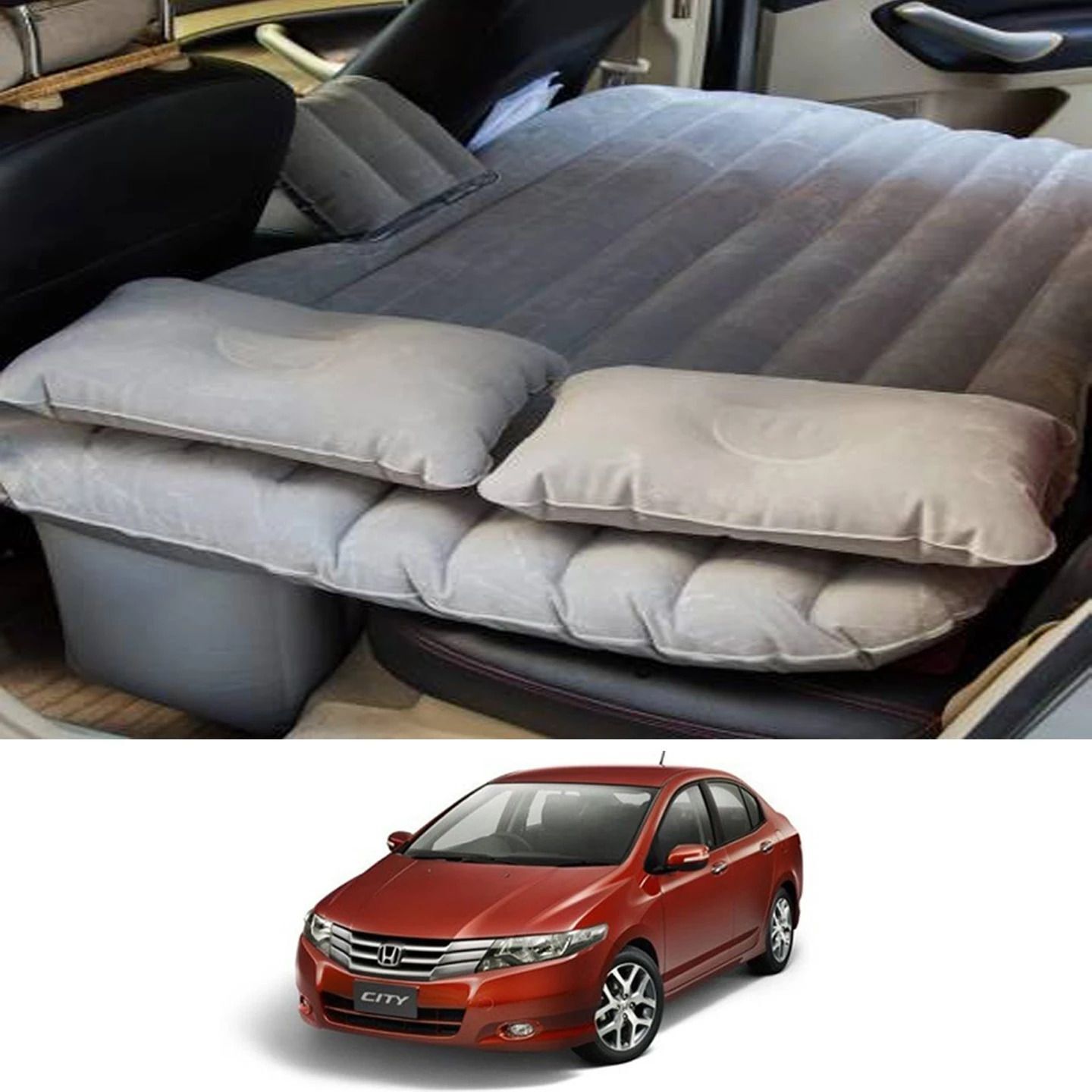ayw Silver-Inflatable-Bed-Honda City Old Premium Finish & Waterproof Car Inflatable Bed-picture-20