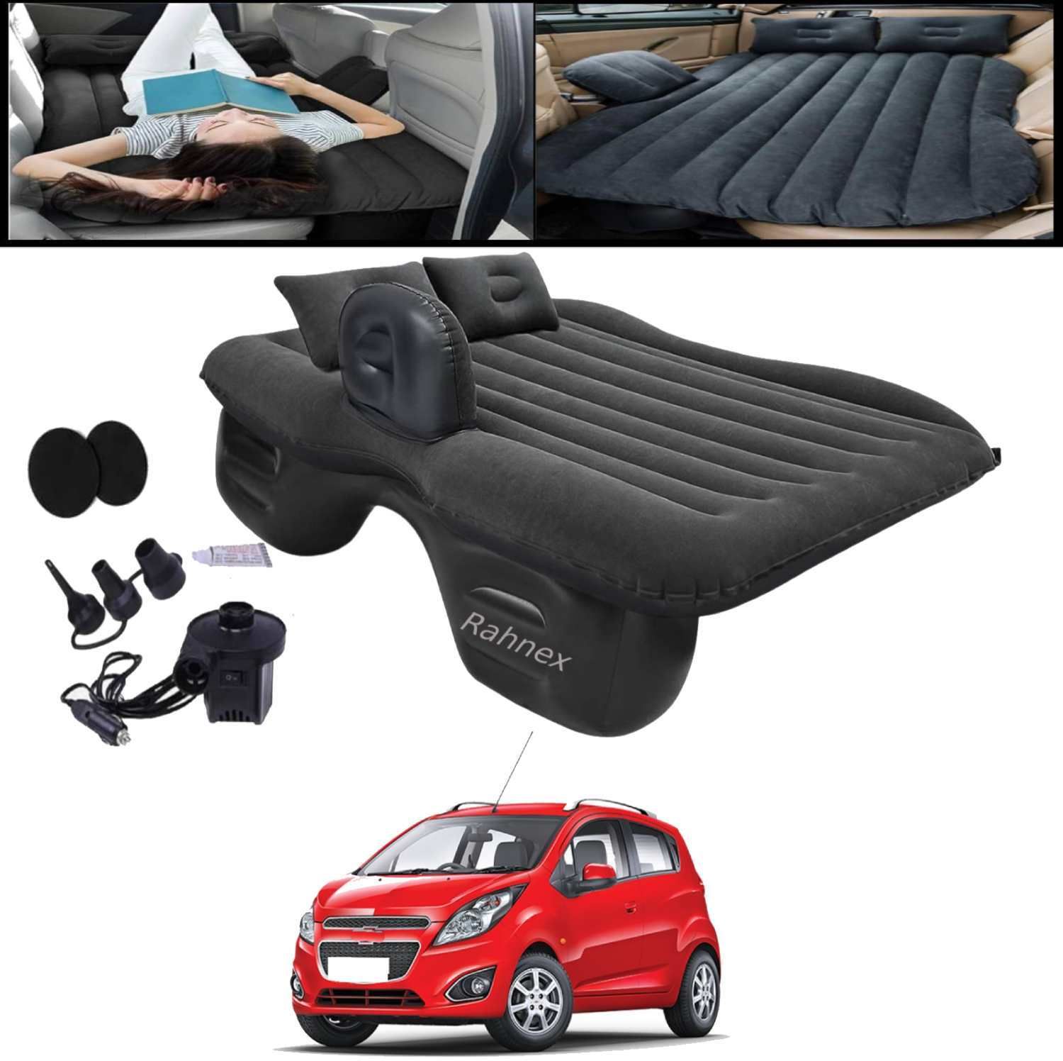 Car Bed Mattress Inflatable Back Seat Air Bed with Pump Black for Beat 2010 Universal Inflatable Car Bed Mattress Back Seat Air Bed Black-33 Car Inflatable Bed-image-42