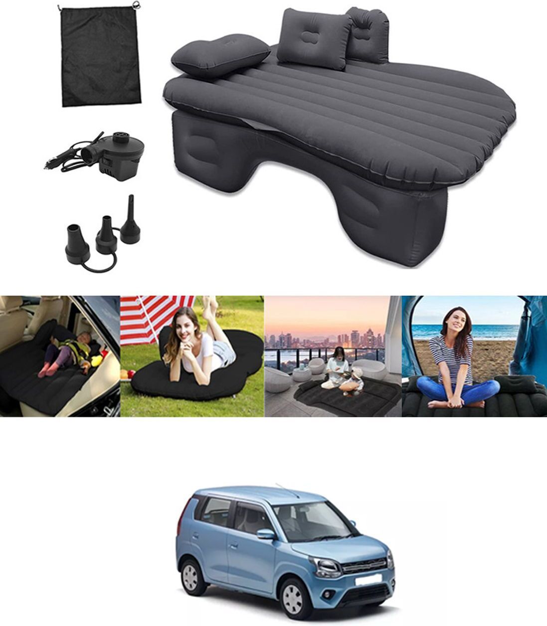 dharu Premium Car Inflatable Bed-Black N1A58 Car Inflatable Bed-picture-14