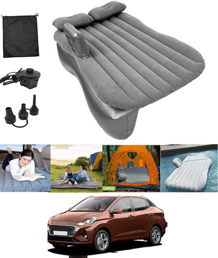 abjd Silver Inflatable Car Travel Bed/Two Pillows/Pump For Aura Hyundai 2020 Multifunctional Car Inflatable Bed Mattress For(Car Travel,Camping,Swimming) Car Inflatable Bed-picture-22