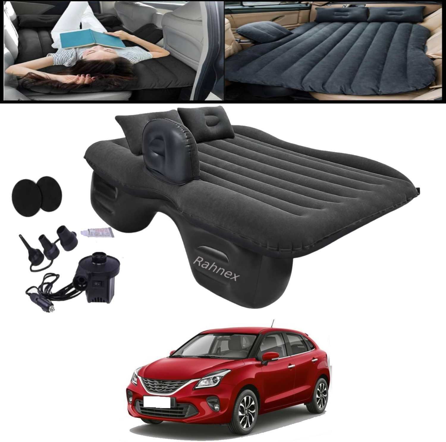 Car Bed Mattress Inflatable Back Seat Air Bed with Pump Black for Baleno 2020 Universal Inflatable Car Bed Mattress Back Seat Air Bed Black-31 Car Inflatable Bed-image-40
