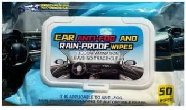 Car Anti-Fog & Rain Proof Wipes (Decontamination Leave No Trace Clean) Car Anti-Fog & Rain Proof Wipes Vehicle Interior Cleaner-image-2