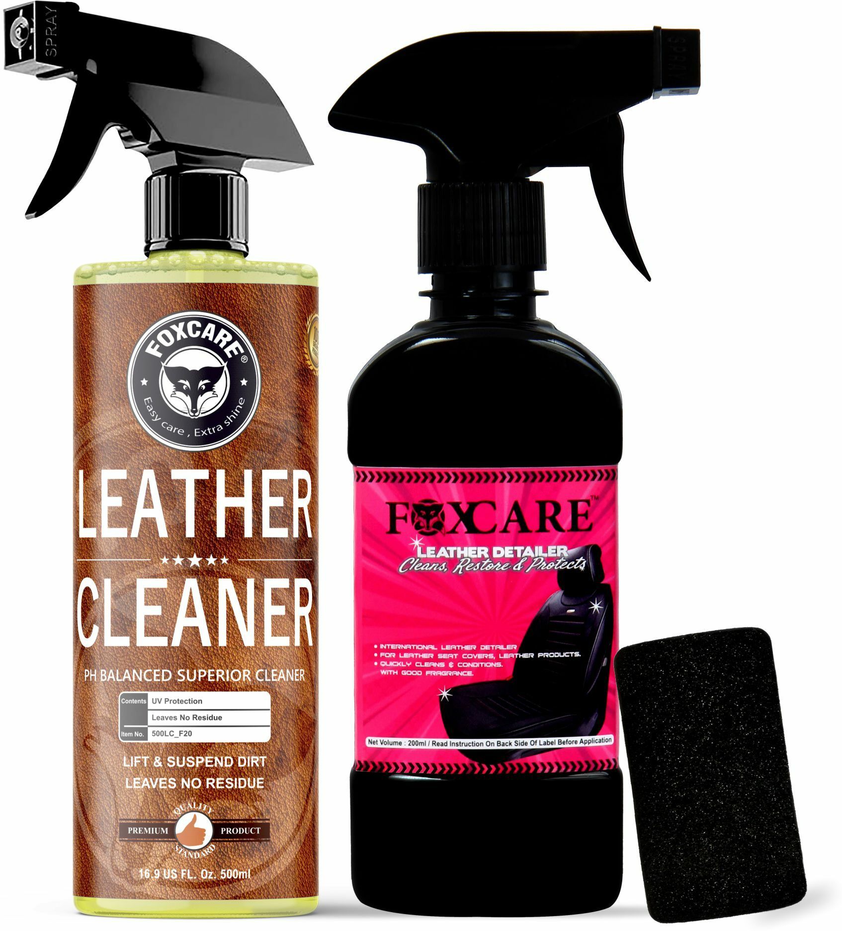 foxcare LEATHER CLEANING KIT ( LEATHER CLEATHER + LEATHER DETAILER) LEATHER CLEANING KIT Vehicle Interior Cleaner-picture-23
