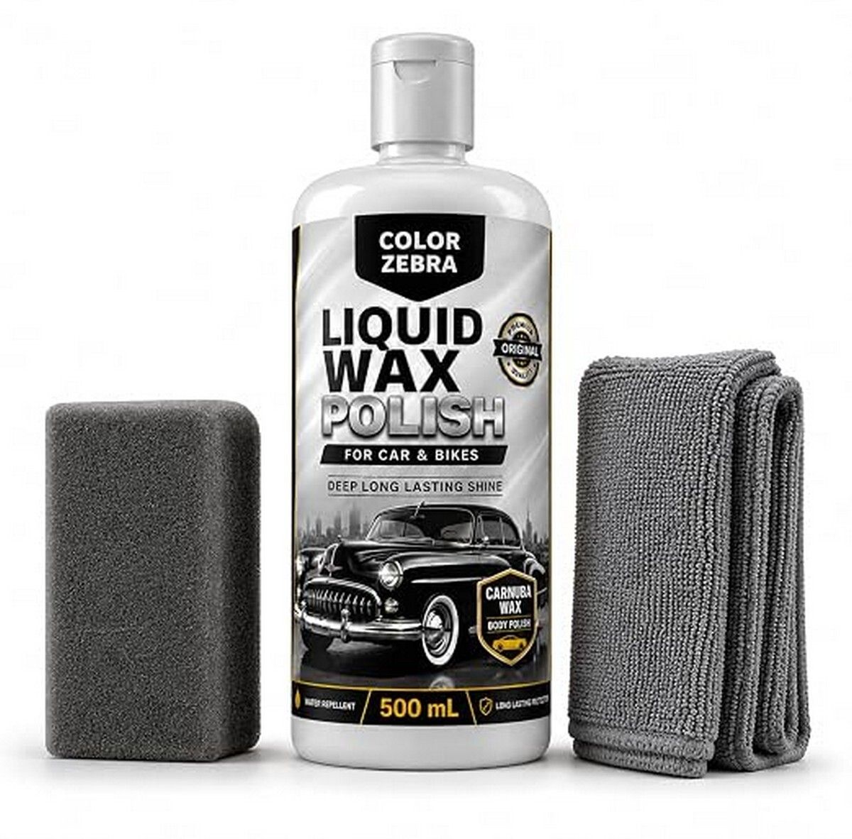 color zebra Liquid Wax Polish 500 mL (Kit)| Deep Gloss Protection Combo-picture-31