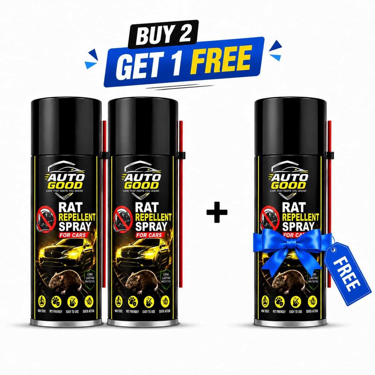 Car Rat Repellent Spray Engine Bay Protection Spray Buy 2 Get 1 Free 3 x 150 ml AUTO GOOD Rat Repellent Spray for Cars Vehicle Interior Cleaner-picture-14