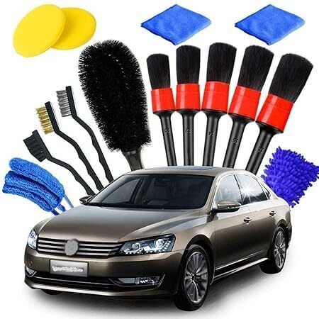 Car interior and Exterior Cleaning Set (15pcs) Cleaning Tool Kit,Exterior Interior Detailing Brush Set Vehicle Interior Cleaner-image-26