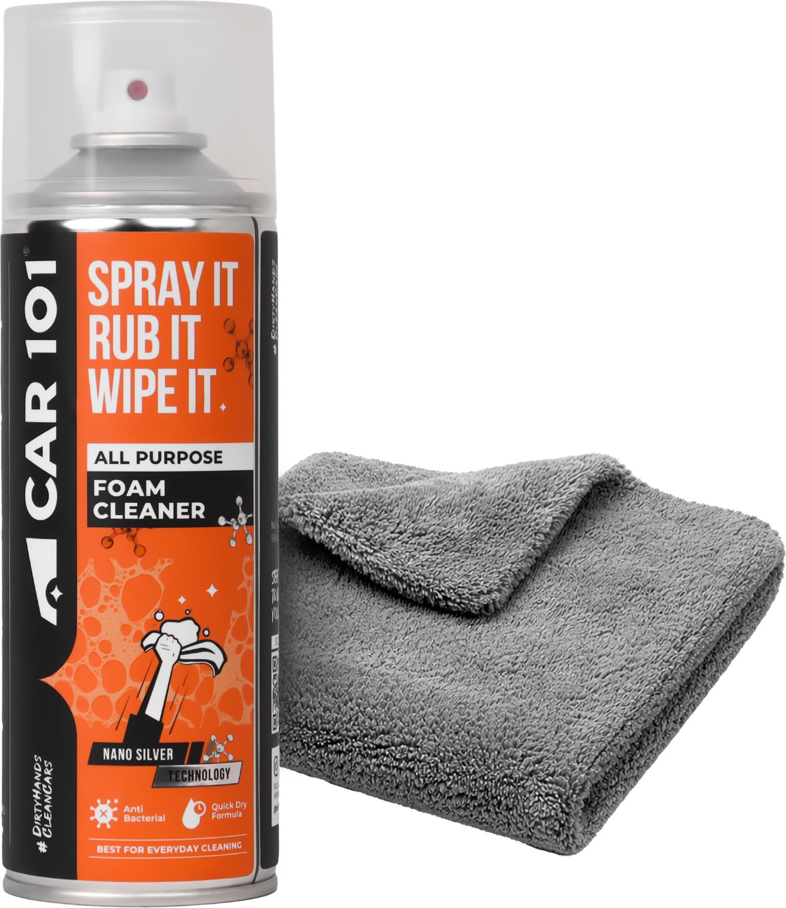 car 101 All Purpose Foam Cleaner|With Towel |Premium Multi-Surface Car Interior Foam Cleaner with Microfiber Vehicle Interior Cleaner-picture-26
