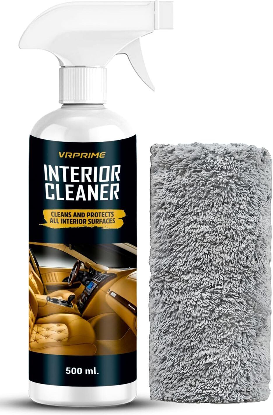 vrprime Car Interior Cleaner | Car All Interior Surfaces Dashboard, Seat, Door Cleaning Kit | Leather, Plastic and Fabrics |Removes Tough Stains Vehicle Interior Cleaner-picture-23