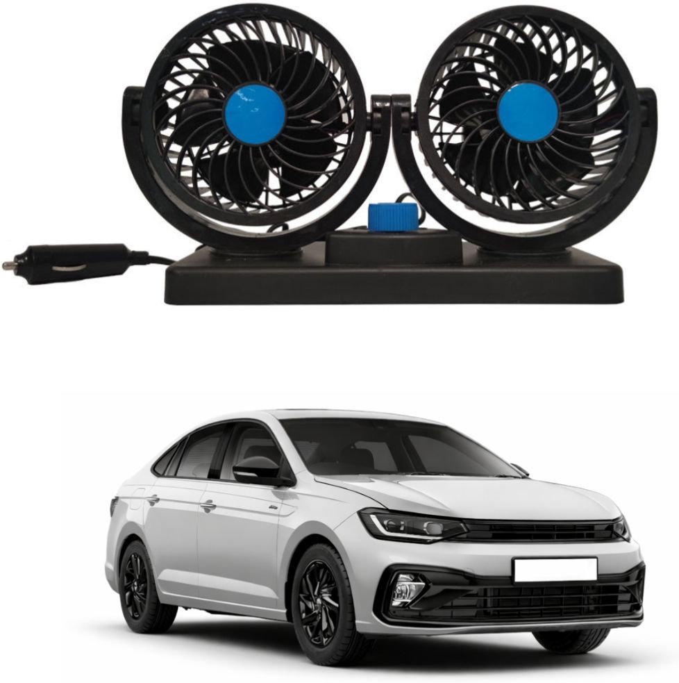 Dual Head 12V Car Dashboard Fan with Adjustable Speed Control E26 Car Interior Fan-image-40