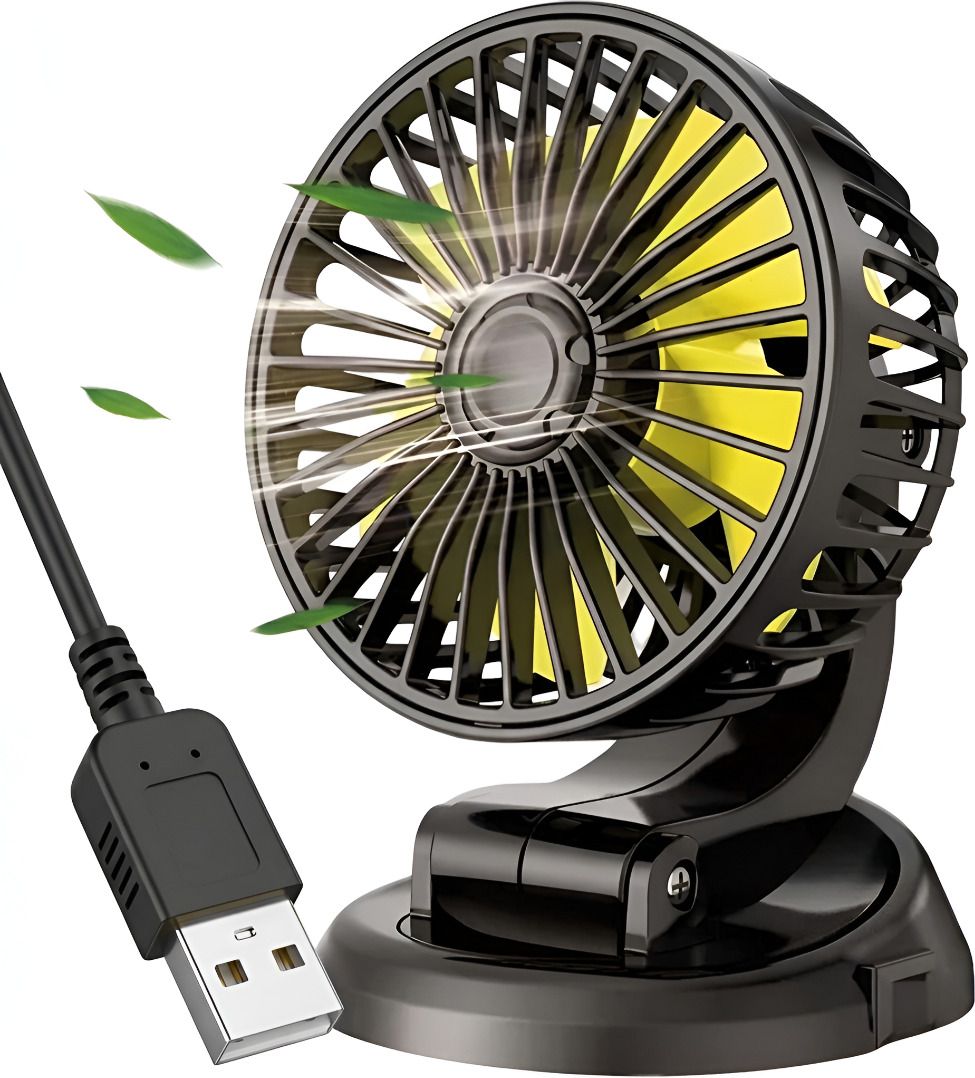 high speed moveable multipurpose Single head USB Cooling Fan 5V 360Adjust USB Car Interior Fan-image-4