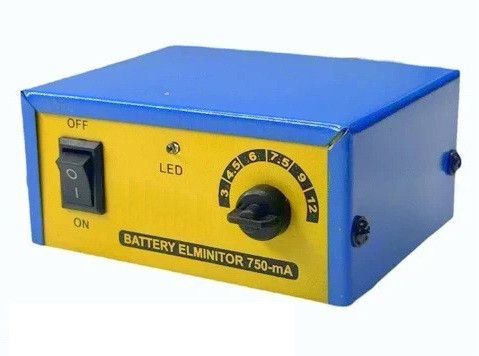Battery Eliminator 750mA 0V to 12V Regulated DC Battery Booster Power Supply 0.75 A Rotary Dimmer