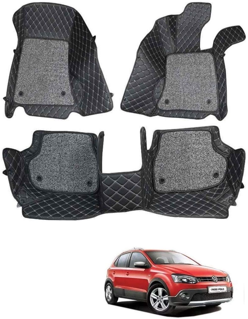 Leatherite 7D Mat For Volkswagen Polo Cross-image-43