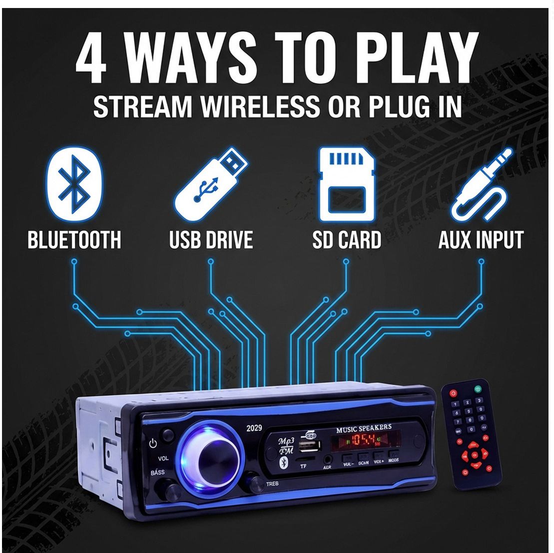 Universal Pro+ BLUETOOTH/USB/SD/AUX/FM/MP3 - PRLE1815 Car Stereo-image-46