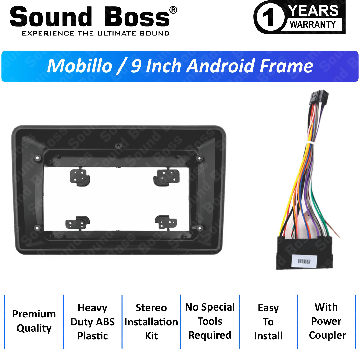 sound boss OLD MOBILLO 9"Inch Frame for Android Car Stereo image 1